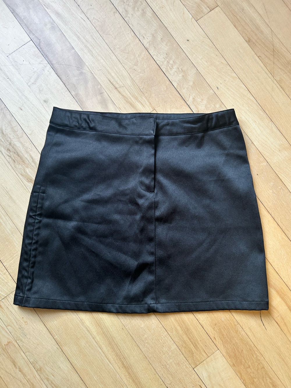 Classic Black Women's Satin Mini Skirt